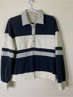 Faherty womens High Standard Fleece Rugby polo shirt XS